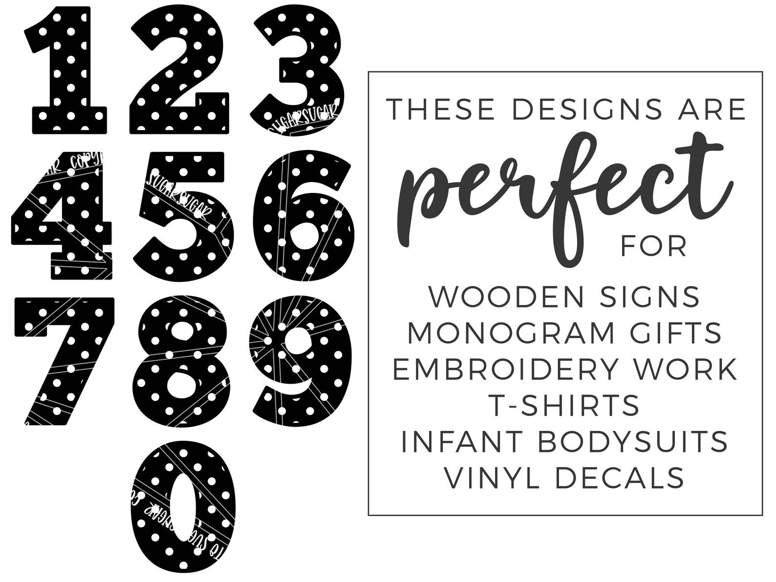Polka Dot Numbers Svg Files For Cricut Etsy