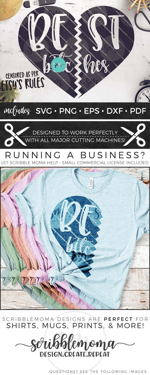 Download Best Bitches Svg Best Friend Svg Best Friend Heart Svg Best Etsy