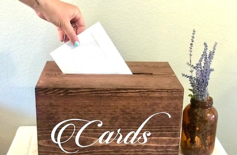Top Slot Wedding Card Box card box with slot Locked card Etsy