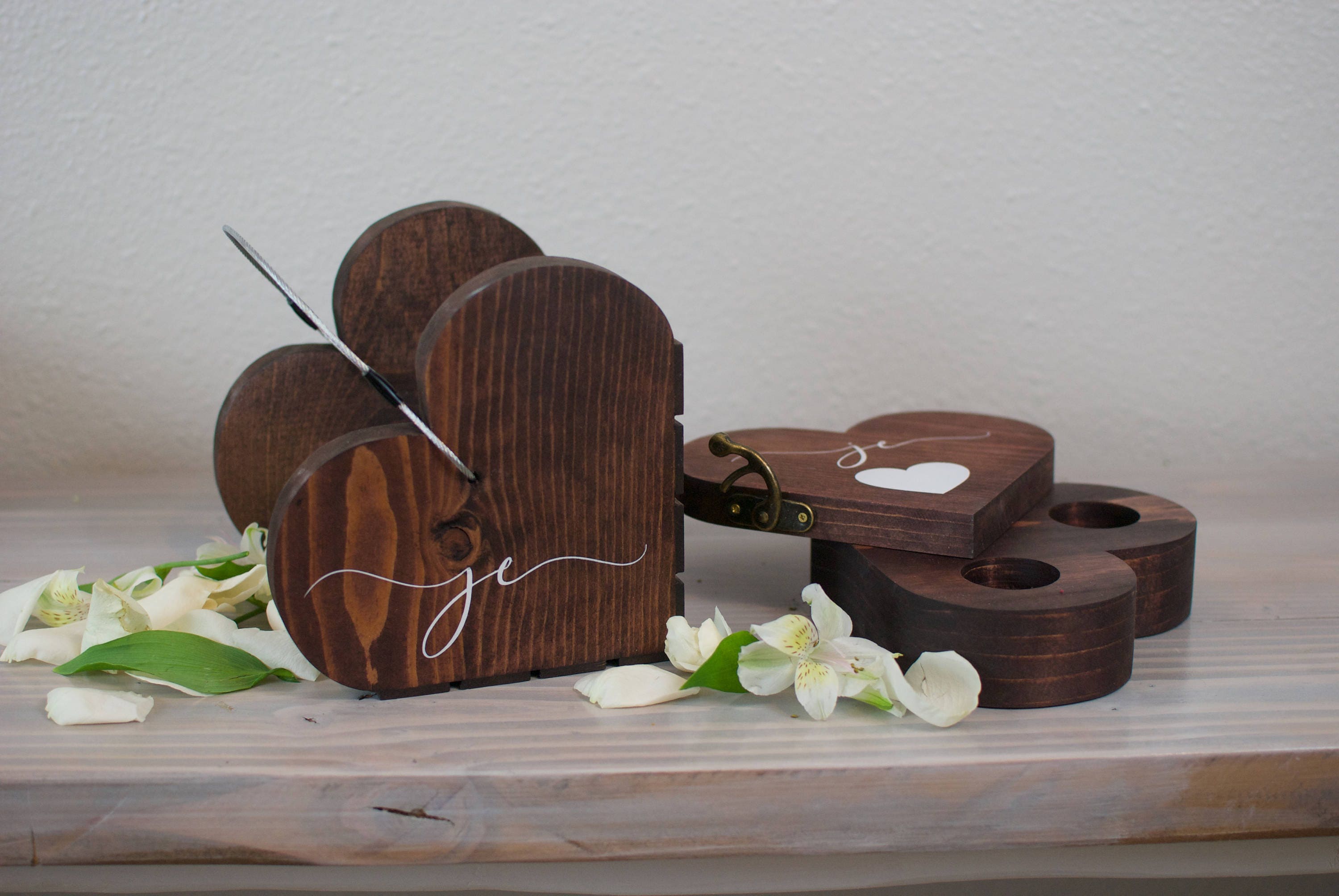 Ring bearer box and flower girl basket package flower girl Etsy