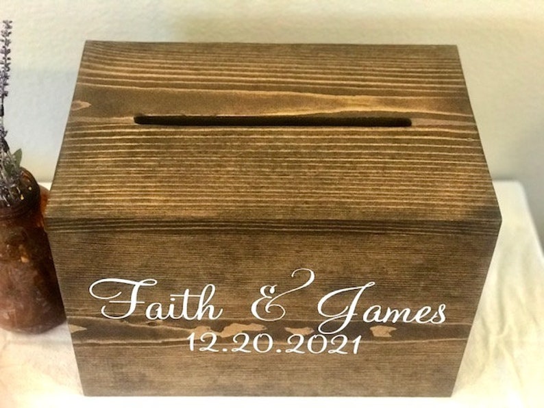 Top Slot Wedding Card Box Card Box With Slot Locked Card Etsy