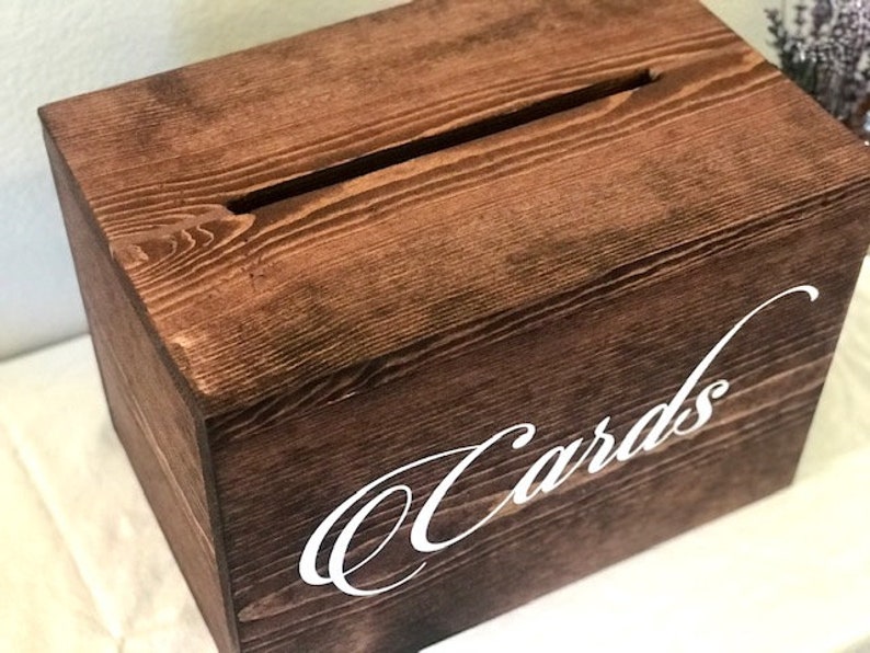 Top Slot Wedding Card Box card box with slot Locked card Etsy