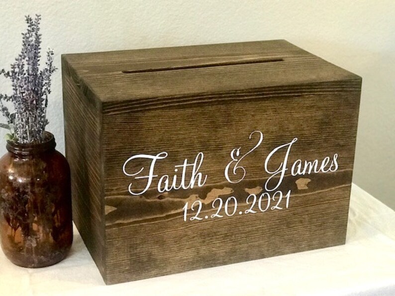 Top Slot Wedding Card Box Card Box With Slot Locked Card Etsy