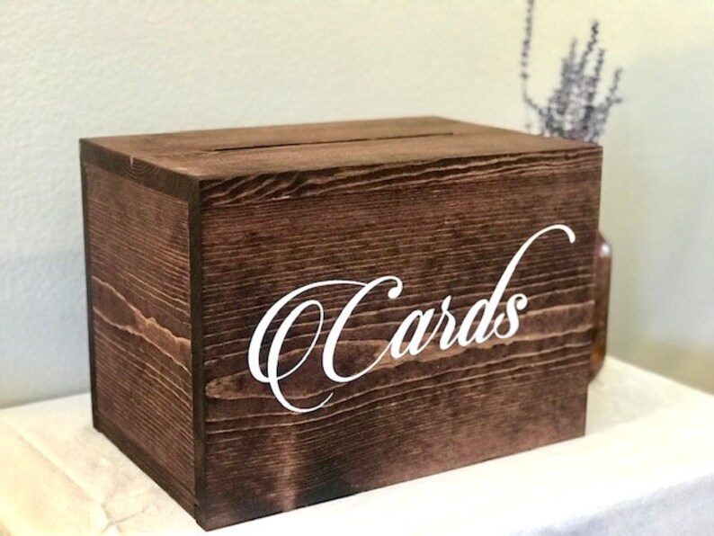 Top Slot Wedding Card Box card box with slot Locked card Etsy
