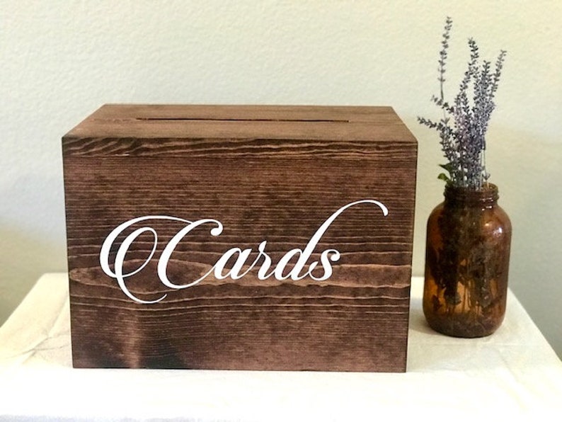Top Slot Wedding Card Box card box with slot Locked card Etsy