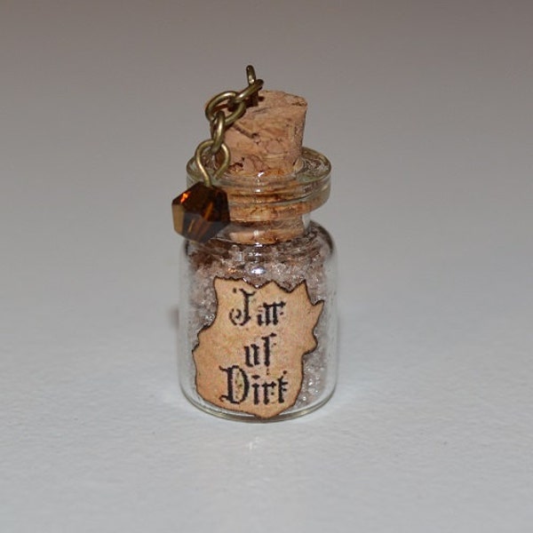 Pirates of the caribbean inspired Jar of Dirt mini charm/necklace