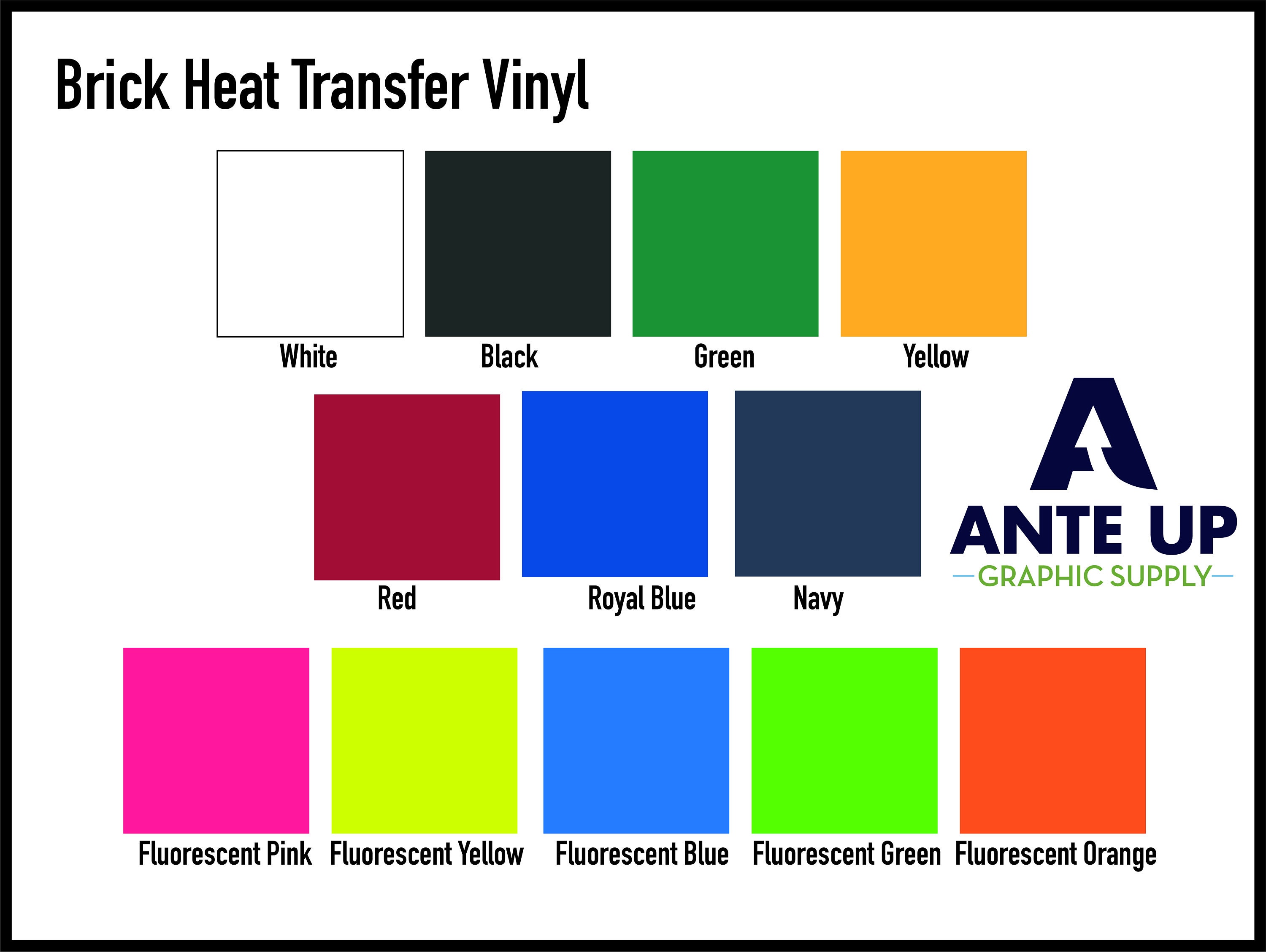 1 of Every Color Siser Brick™ 600 Heat Transfer Vinyl 