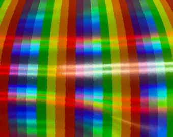 Rainbow-Holographic-Pattern -12"x12"-Adhesive-Permanent-Vinyl for Magnets,Banners,Tumblers &more.