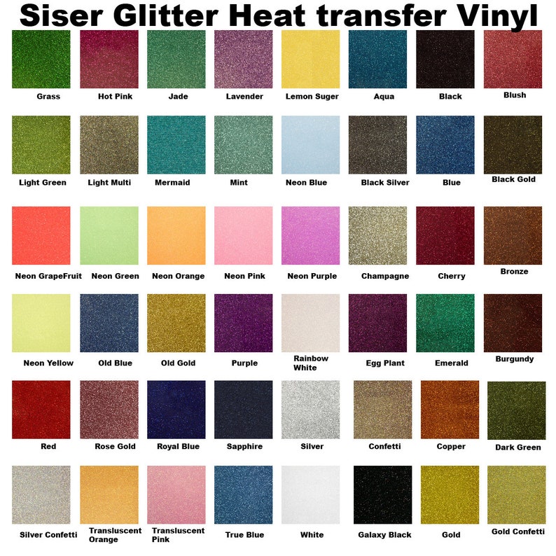 Glitter htv iron On Siser Glitter 20 X 12 Etsy