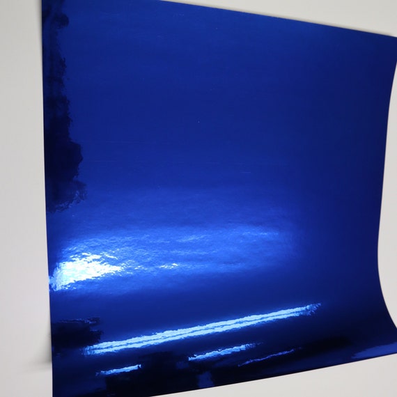 Royal Blue Chrome 12 X 12 Outdoor Permanent Adhesive Vinyl for