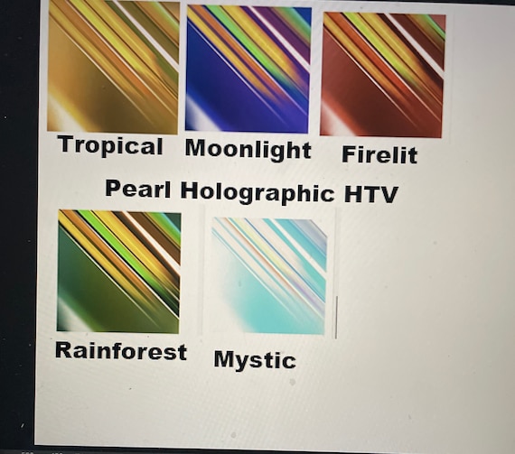 Holographic Iron on Heat Transfer Vinyl 12 X 19.66 Sheet for