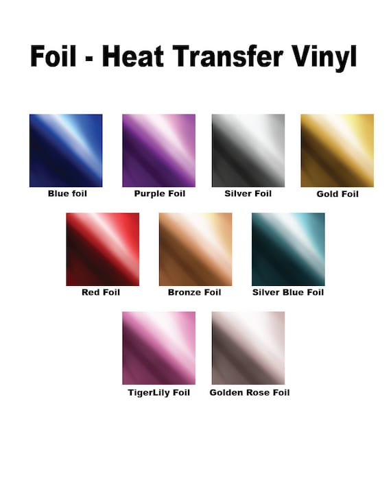 Foil Heat Transfer Vinyl Gold and Silver 12 X 19.66 Sheet siser