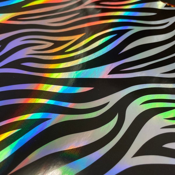 Animal -Pattern-Holographic 12"x12" Adhesive Permanent vinyl for Tumblers,Car Decals,Magnets & more!