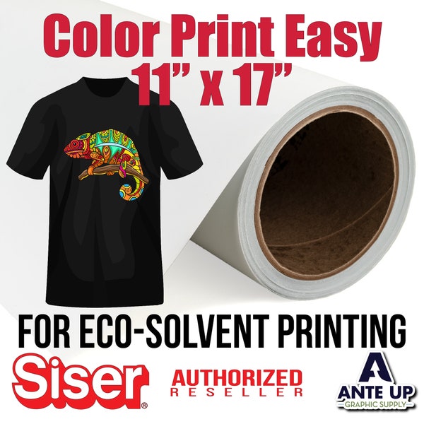 Siser Color Print Easy 11" x 17" Sheets. HTV for Eco Solvent Printers - 10 sheets.