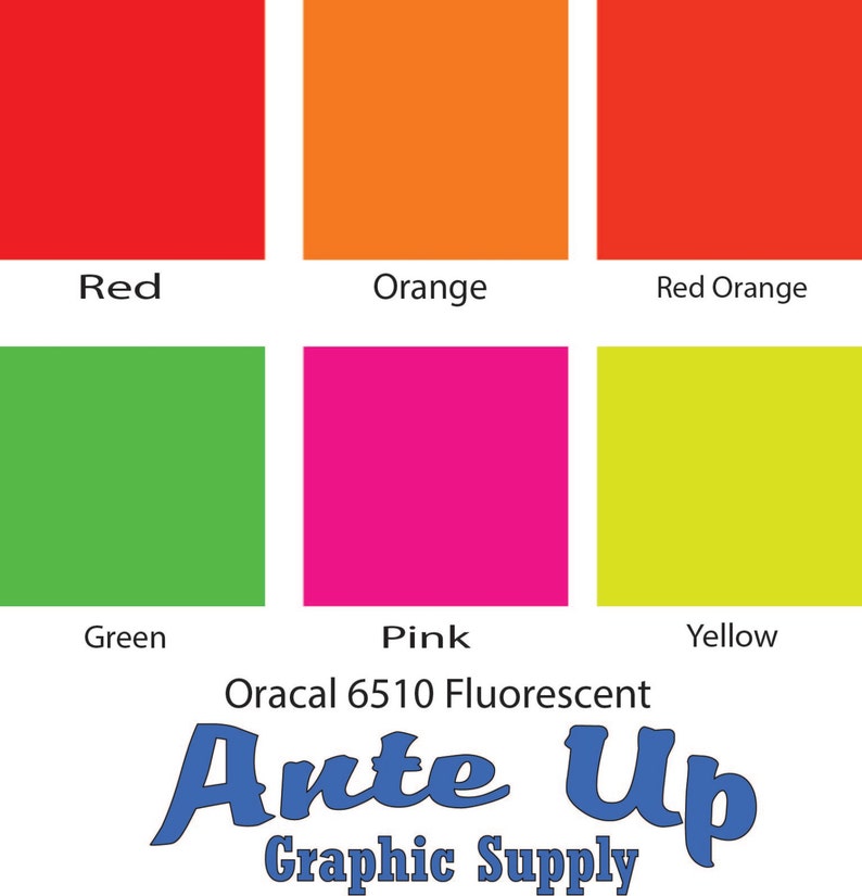 Outdoor Neon Fluorescent Permanent Adhesive Sign Vinyl Neon Etsy