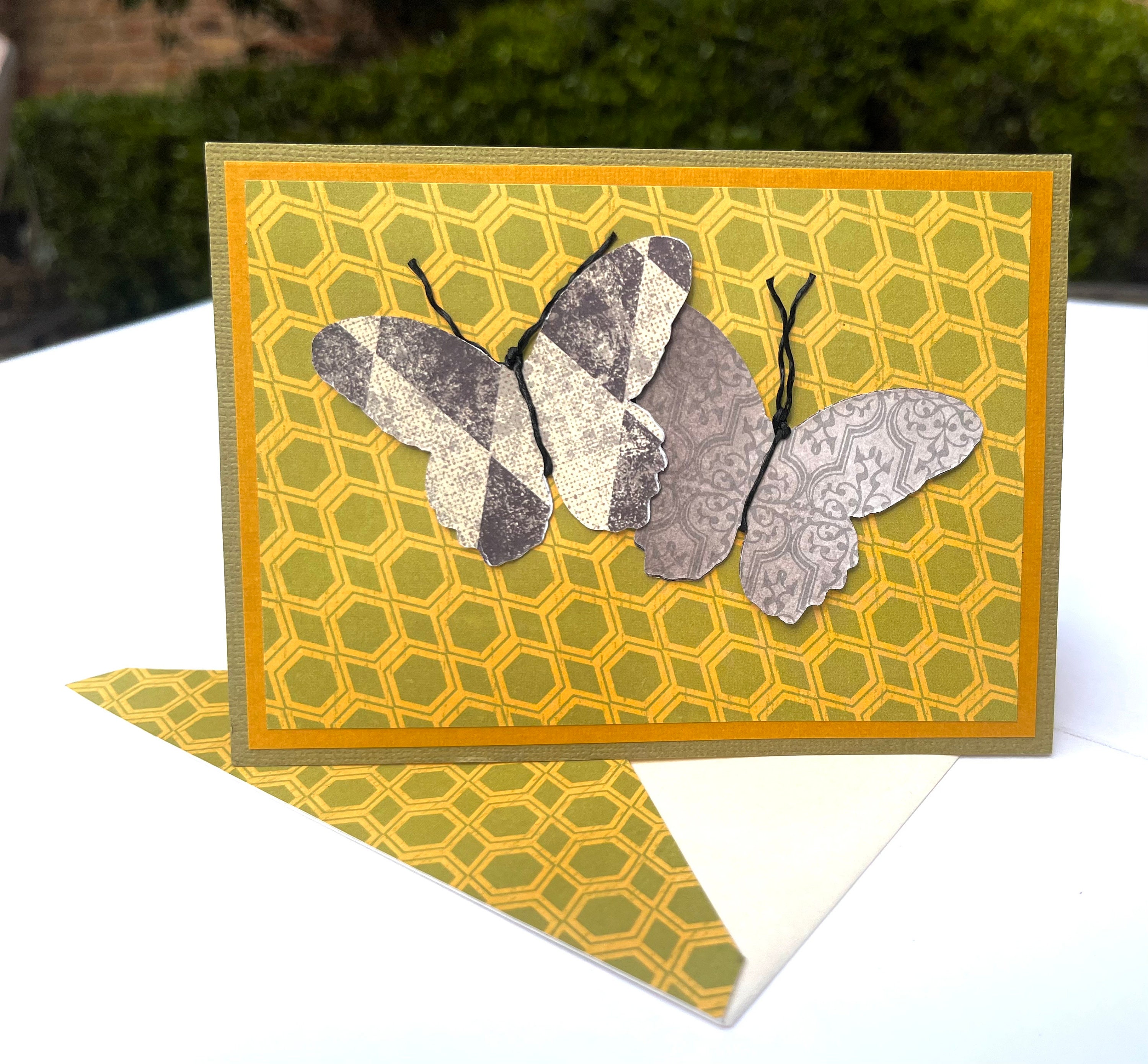 Butterflies, Greeting Card, Handmade Greeting Card, Notecard, Thank You ...
