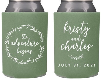 Wedding Can Coolers Personalized Wedding Favors Hard Thick Foam Beer Bottle Holders Beach Wedding Decor Wedding Party Gifts Best Day Ever 2A