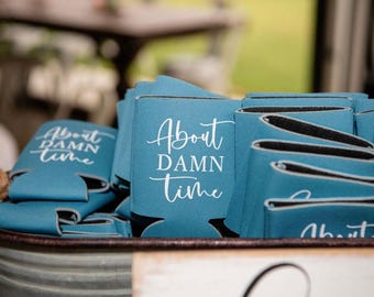 Wedding Can Coolers Personalized – Custom Drink Sleeves – Bulk Guest Favors – Beverage Insulators