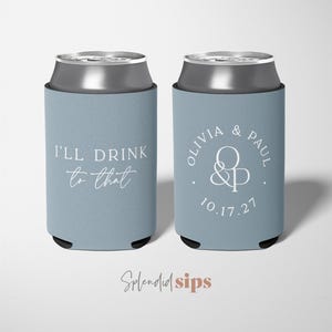 Wedding Can Coolers Personalized – Custom Drink Sleeves – Bulk Guest Favors – Beverage Insulators