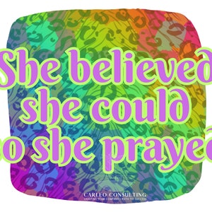 Christian PNG, She Believed Sublimation Design Download, Bible Verse Design, Christian Shirt Design, Scripture Digital Download