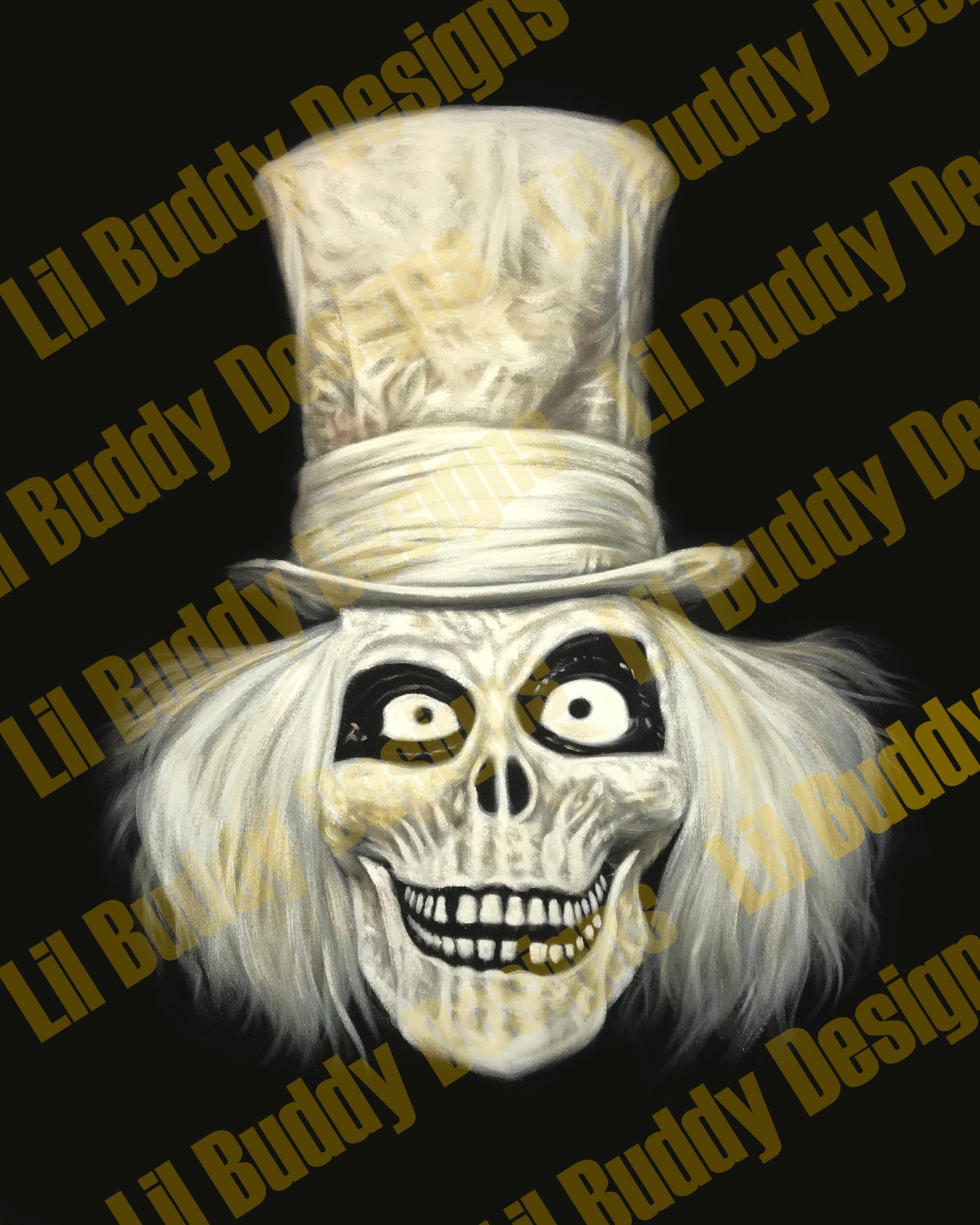 Haunted Mansion Hatbox Ghost Art Print Poster Various Sizes Etsy