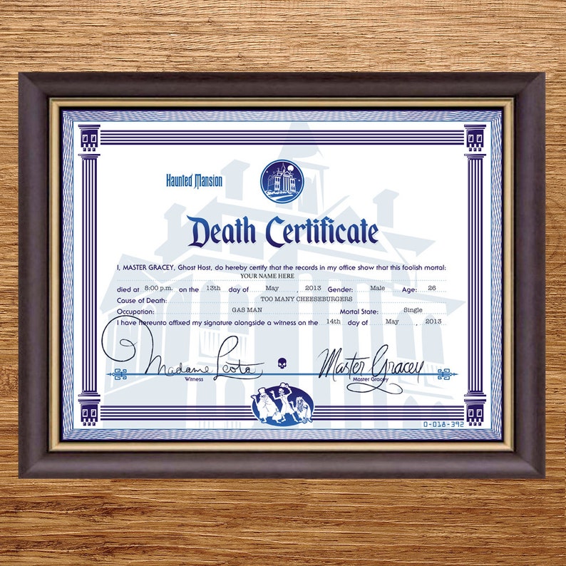 Death certificate