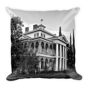 Dual sided - Haunted Mansion 18x18 Stuffed Square Pillow