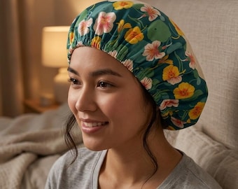 Mulberry Silk Sleep Cap – Hair Protection Bonnet, 22 Momme, Made in USA