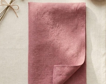 Organic Linen Hand Towel, Framed Edge, OEKO-TEX Certified Guest Towel