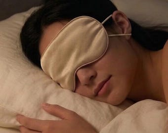 Mulberry Silk Sleep Mask with Ear Loops, Handmade in USA