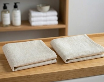 Organic Linen Face Washcloth, Undyed Hypoallergenic Skincare