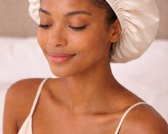Silk Sleep Bonnet, 22 Momme Mulberry, Adjustable, Made in USA