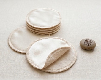 Undyed Silk Facial Cleansing Rounds, Reusable 4 Inch Makeup Remover Pads, 5 Pack USA Made
