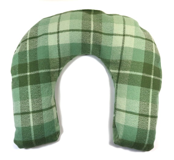 Flannel Neck Pillow Microwavable Contour Pillow U Shape Neck Support Pillow Organic Flaxseed Filled Organic Cotton Flannel Etsy UK