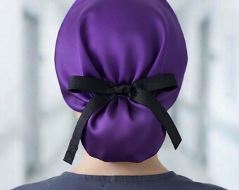 100% Mulberry Silk Chemo Cap, Elastic Free Cancer Head Cover, Ultra Soft Sleep Bonnet for Sensitive Scalp & Hair Loss