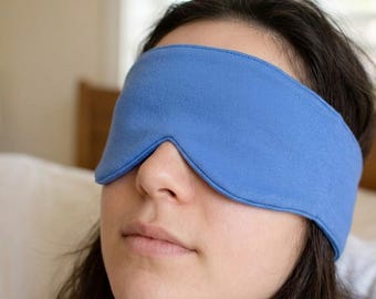 Organic Cotton Sleep Mask – Total Blackout, Noise Buffering, Adjustable Head Wrap