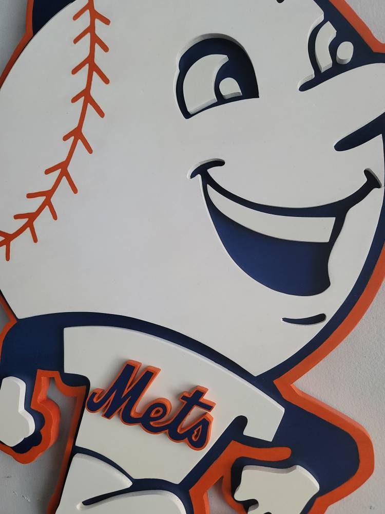 New York Mets Mr. Met Wood Sign - Etsy