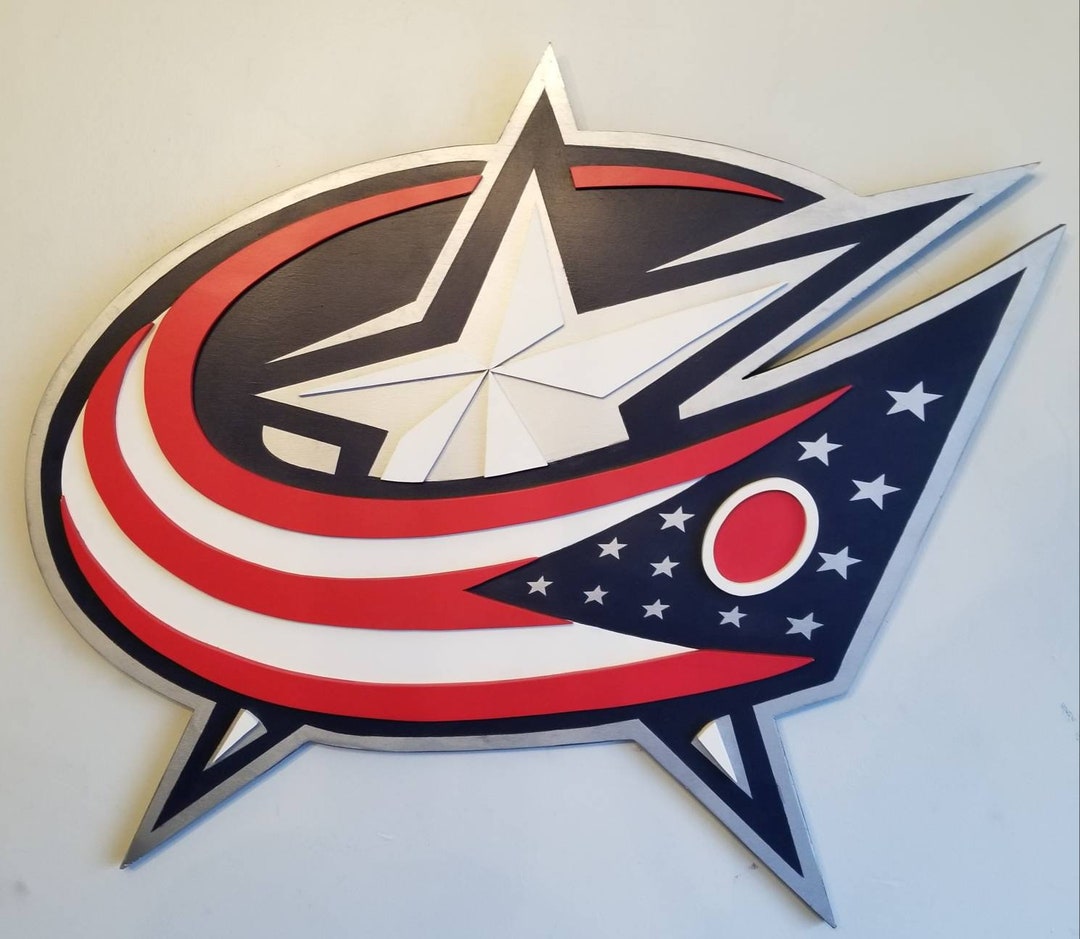 Columbus Blue Jackets Handmade Two Dimensional Wood Sign