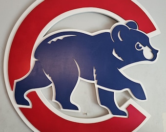 Chicago Cubs Wood Sign