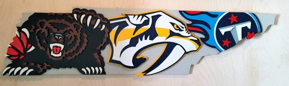 Tennessee Two Dimensional Sports Sign - Etsy
