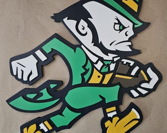 Notre Dame Leprechaun Football Sign