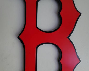 Boston Red Sox B Logo Wood Sign