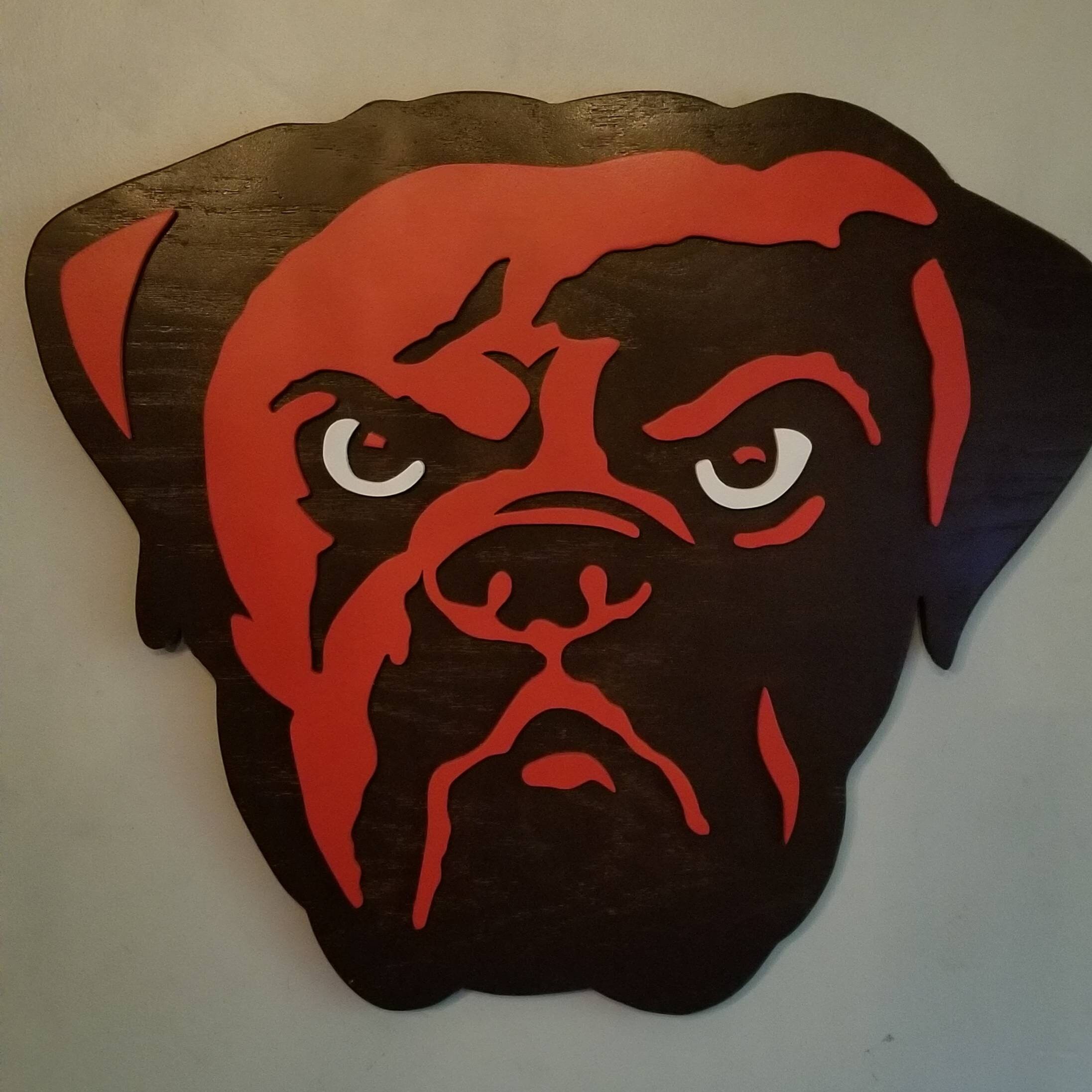 Browns Dawg Pound Logo Based on Snoring, Silly Bulldog