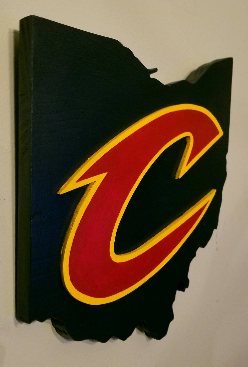 Defend the Land Handmade Cleveland Cavaliers Wood Sign 