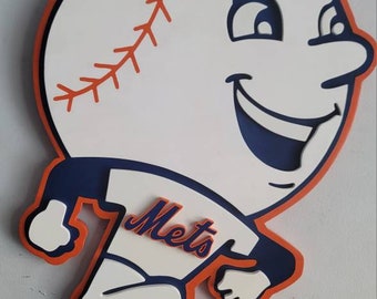 New York Mets Mr. Met Wood Sign