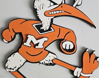 Miami Hurricanes Ibis wood sign