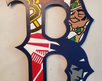 Boston Sports Wood Sign