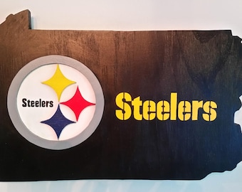 Pittsburgh Steelers Handmade Wood 2D sign