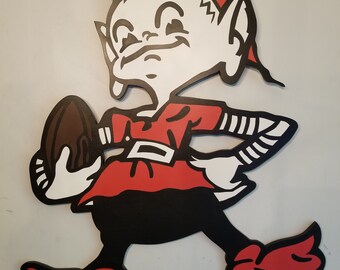 Cleveland Browns Elf Wood Sign