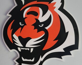 Cincinnati Bengals Logo Wood Sign